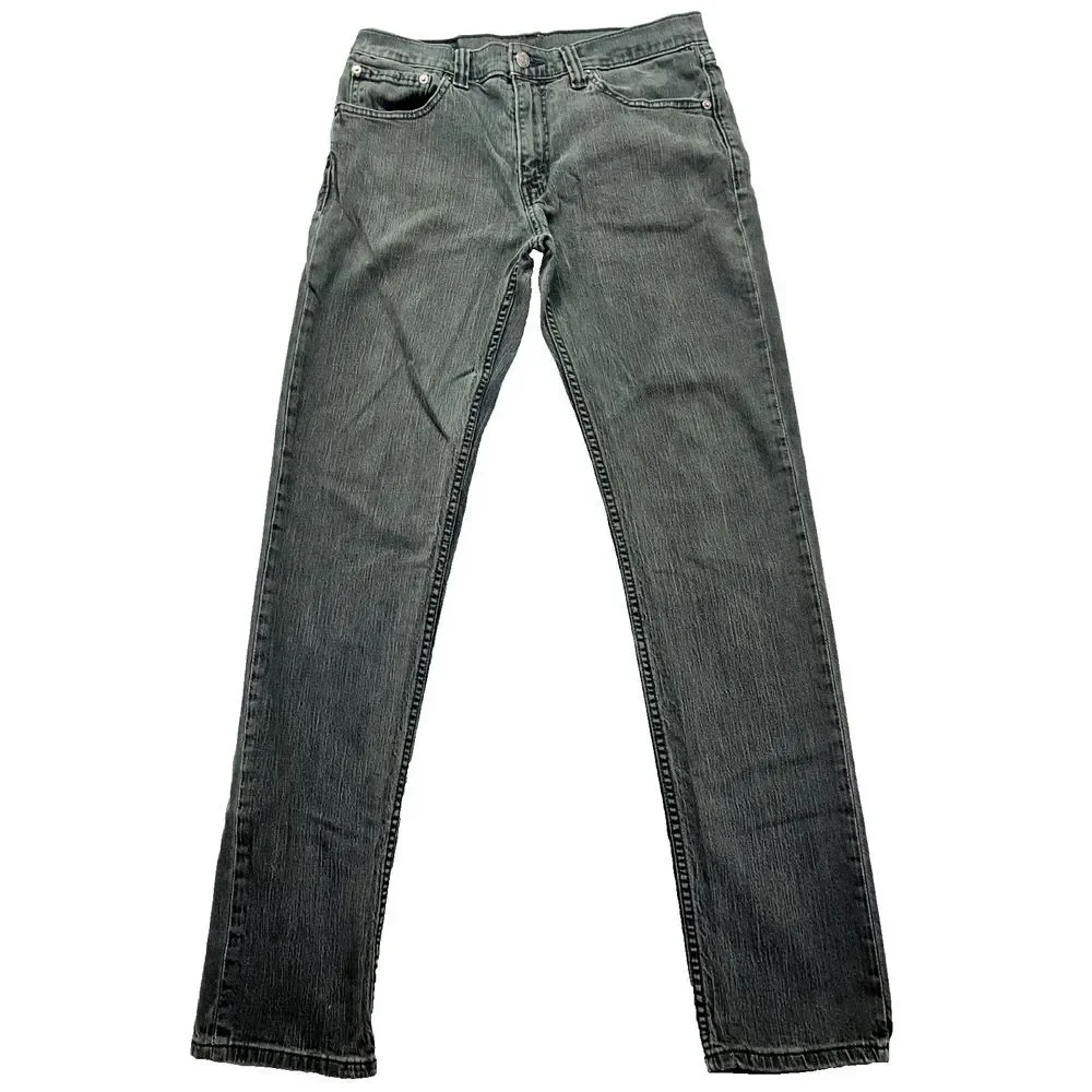 Levi's 511 Tag Sz 32x34 (Fits 31) Men's Black Narrow‎ Leg Jeans Lean Hip